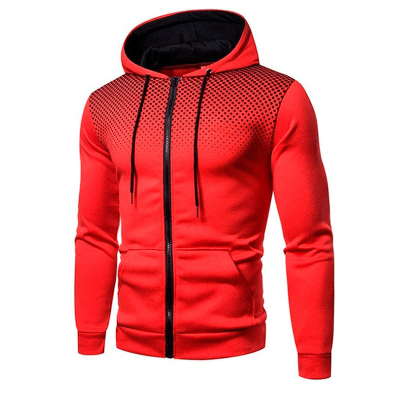 Herren Sportig Hoodie med hel dragkedja och praktiska fickor Eva Jonsson-Eva Jonsson
