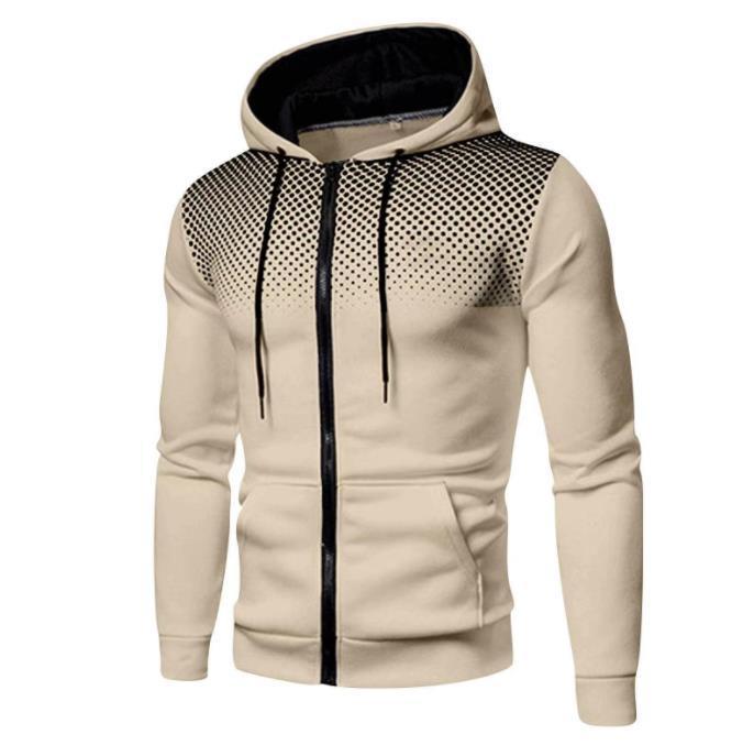 Herren Sportig Hoodie med hel dragkedja och praktiska fickor Eva Jonsson-Eva Jonsson