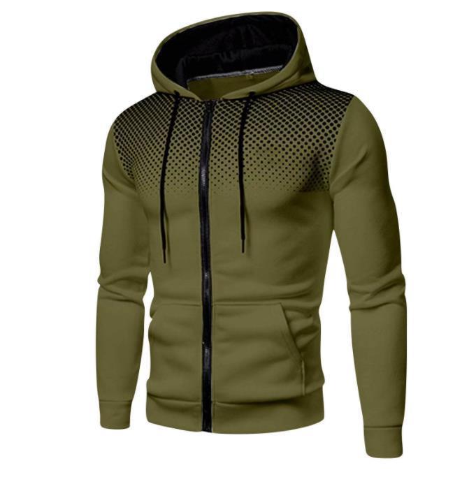 Herren Sportig Hoodie med hel dragkedja och praktiska fickor Mirla-Eva Jonsson