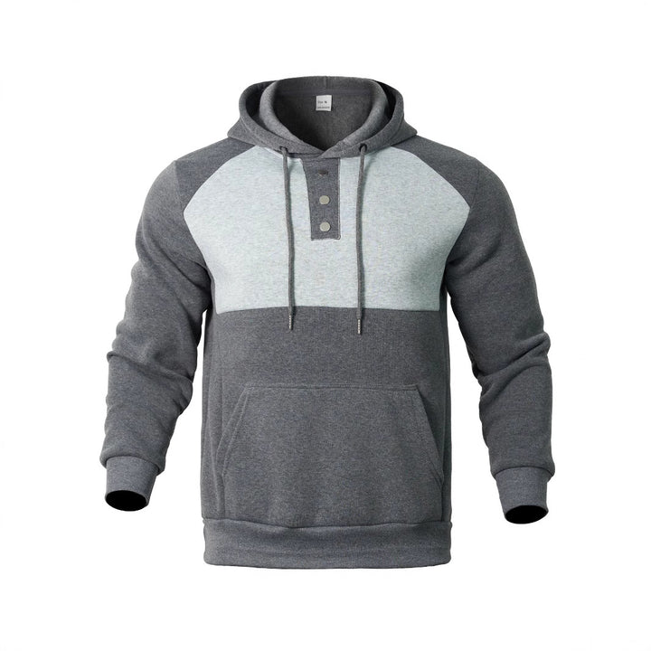 Herren Sportig Hoodie med trendig tvåfärgad design Mirla-Eva Jonsson
