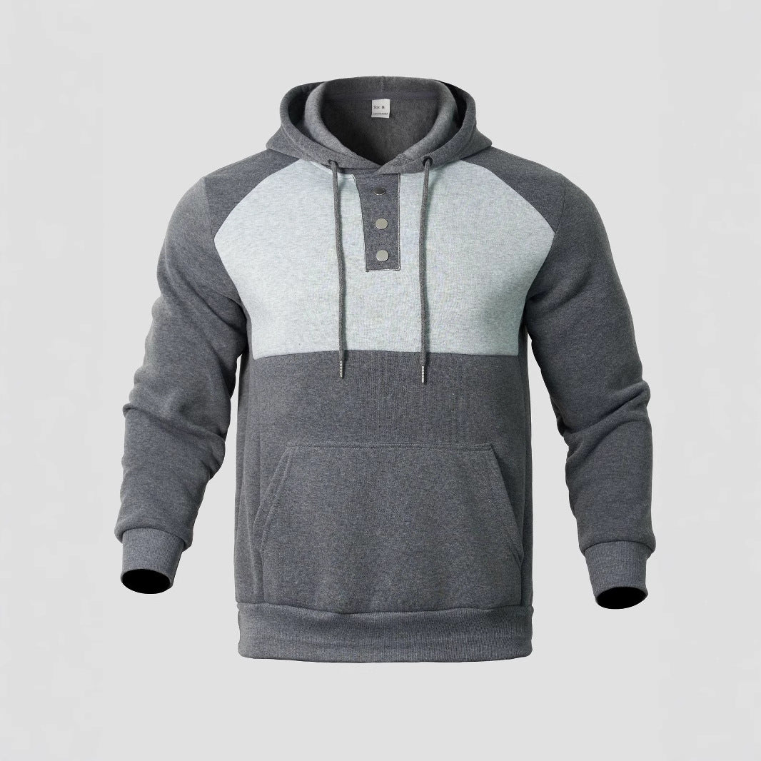 Herren Sportig Hoodie med trendig tvåfärgad design Mirla-Eva Jonsson