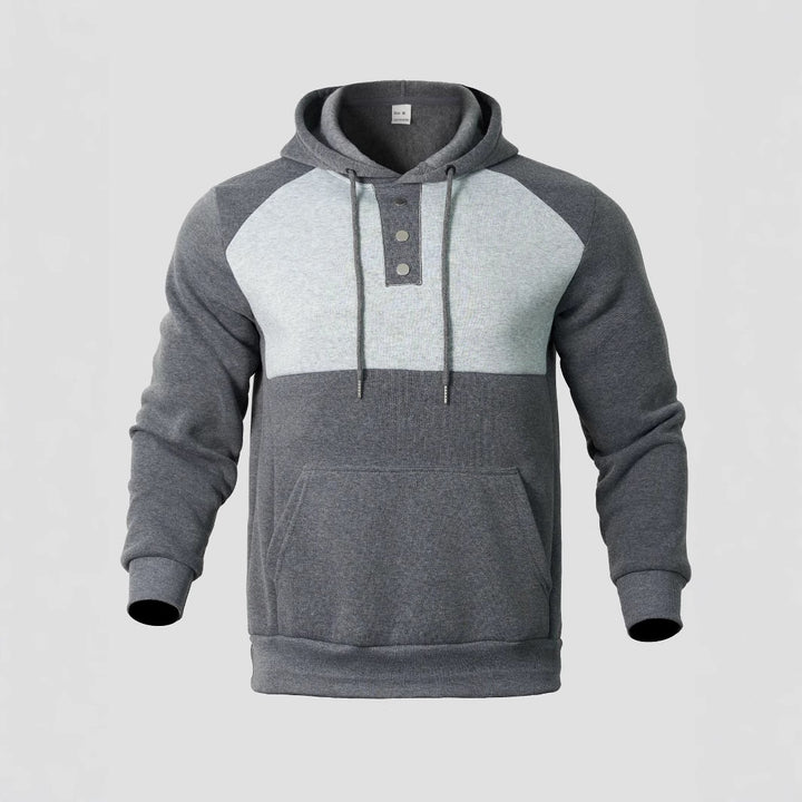 Herren Sportig Hoodie med trendig tvåfärgad design Mirla-Eva Jonsson