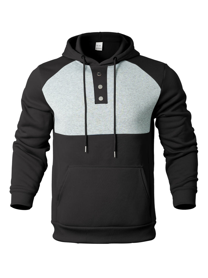 Herren Sportig Hoodie med trendig tvåfärgad design Mirla-Eva Jonsson