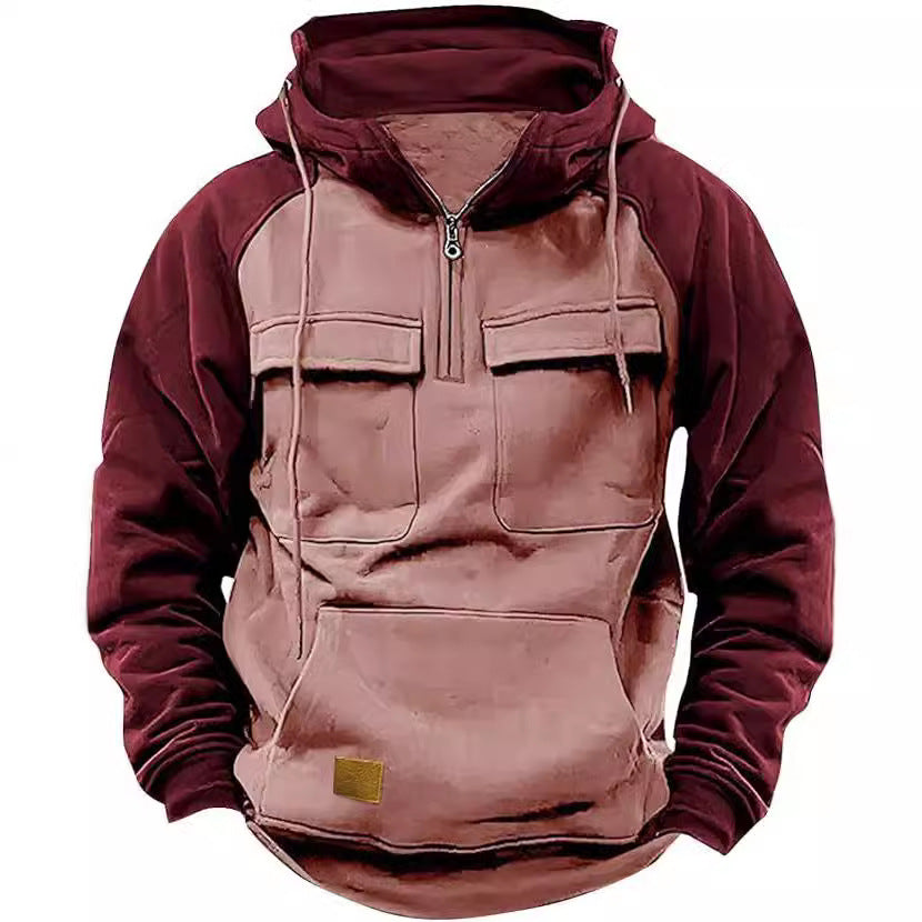 Herren Sportig bomulls-hoodie med huva och praktiska fickor Mirla-Eva Jonsson