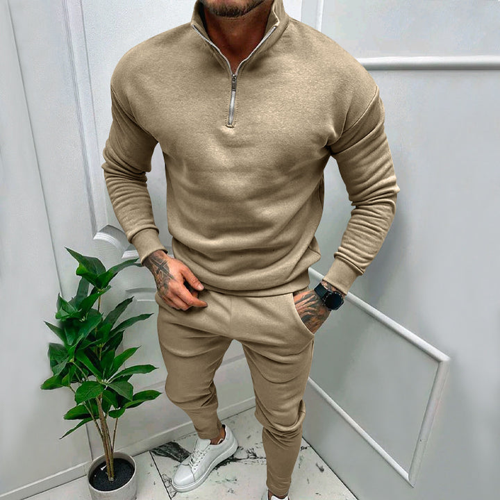 Herren Sportigt Sweatshirt med halv dragkedja och matchande joggingbyxor Mirla-Eva Jonsson