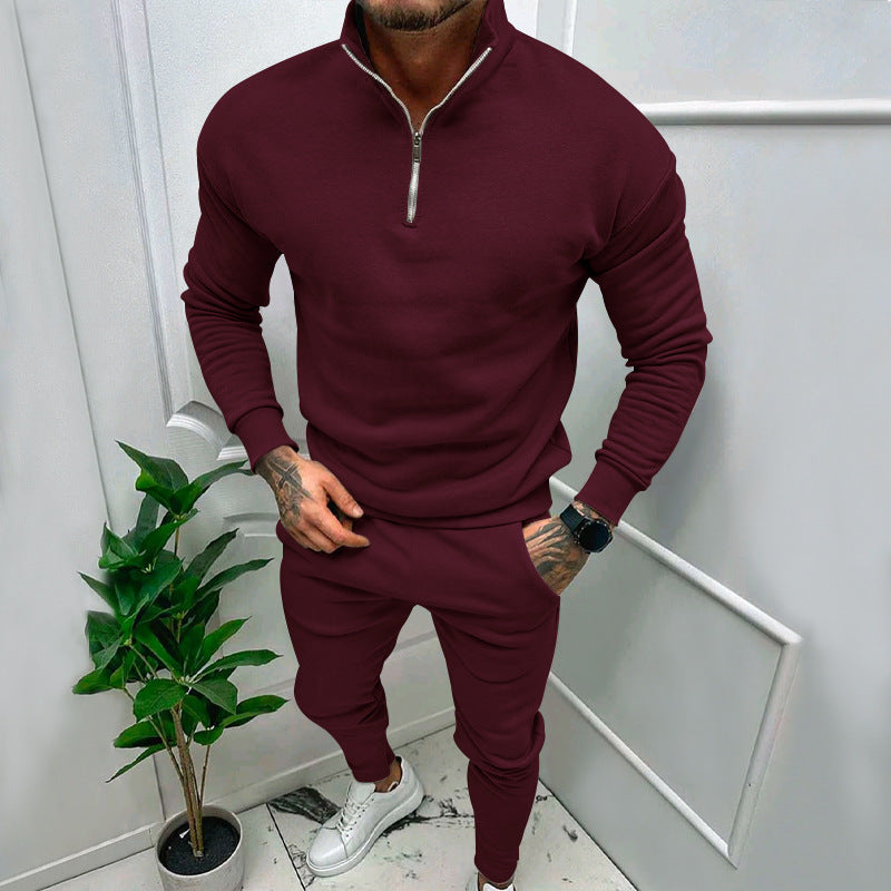 Herren Sportigt Sweatshirt med halv dragkedja och matchande joggingbyxor Mirla-Eva Jonsson