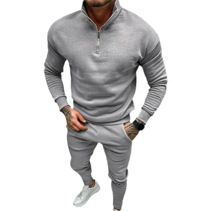 Herren Sportigt Sweatshirt med halv dragkedja och matchande joggingbyxor Mirla-Eva Jonsson