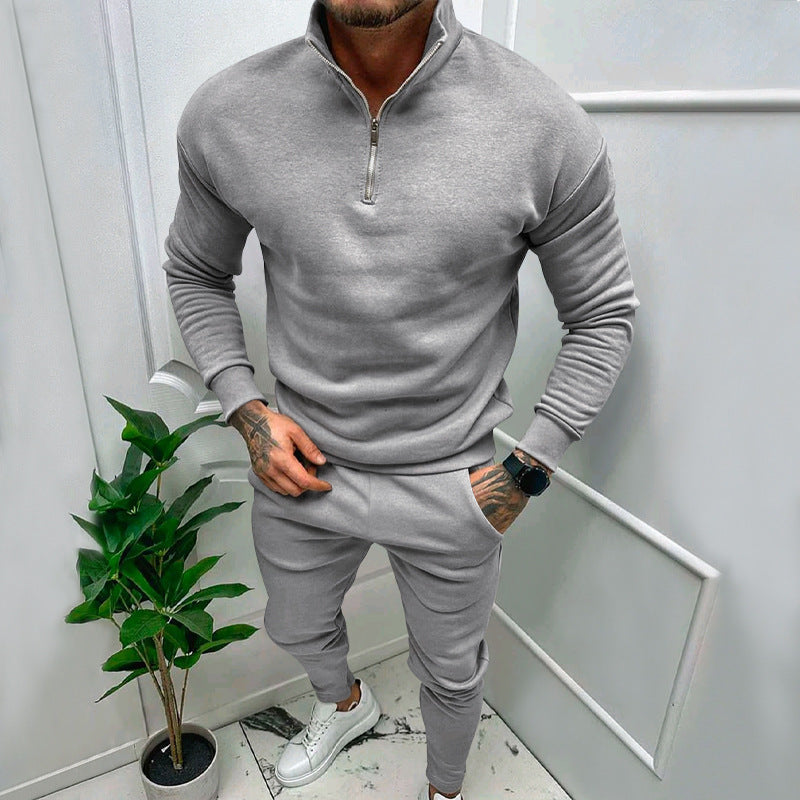 Herren Sportigt Sweatshirt med halv dragkedja och matchande joggingbyxor Mirla-Eva Jonsson