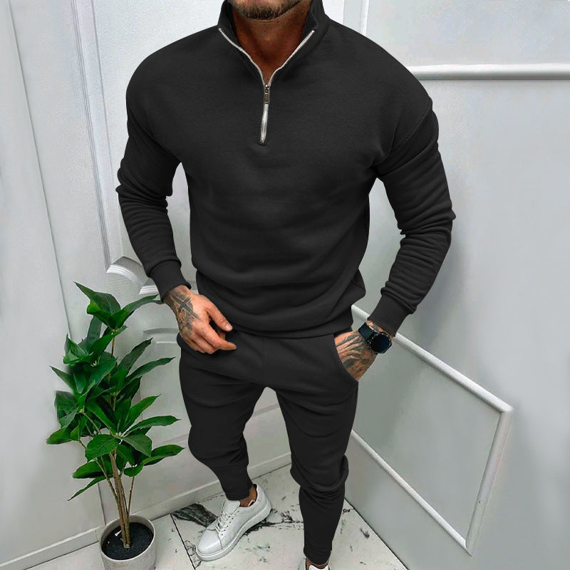 Herren Sportigt Sweatshirt med halv dragkedja och matchande joggingbyxor Mirla-Eva Jonsson