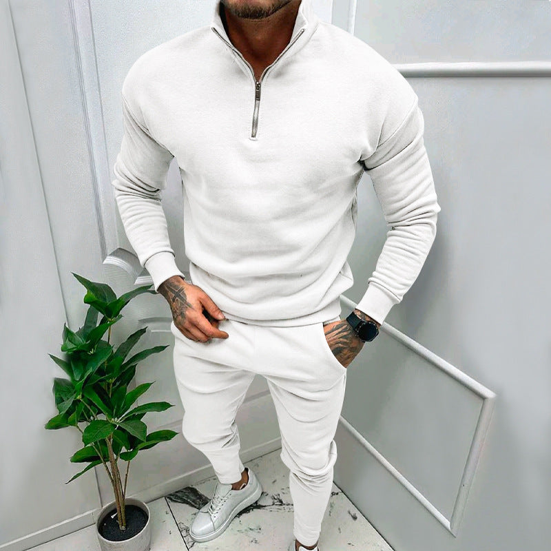 Herren Sportigt Sweatshirt med halv dragkedja och matchande joggingbyxor Mirla-Eva Jonsson