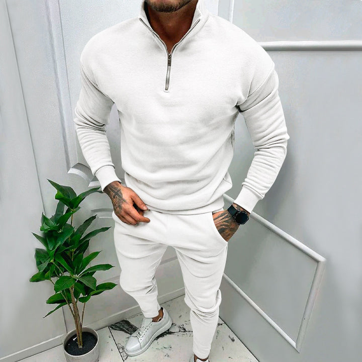 Herren Sportigt Sweatshirt med halv dragkedja och matchande joggingbyxor Mirla-Eva Jonsson