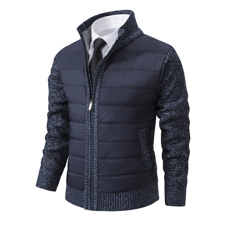 Herren Sportliche Hybridjacka med fuktreglerande material och modernt stickat mönster Mirla-Eva Jonsson