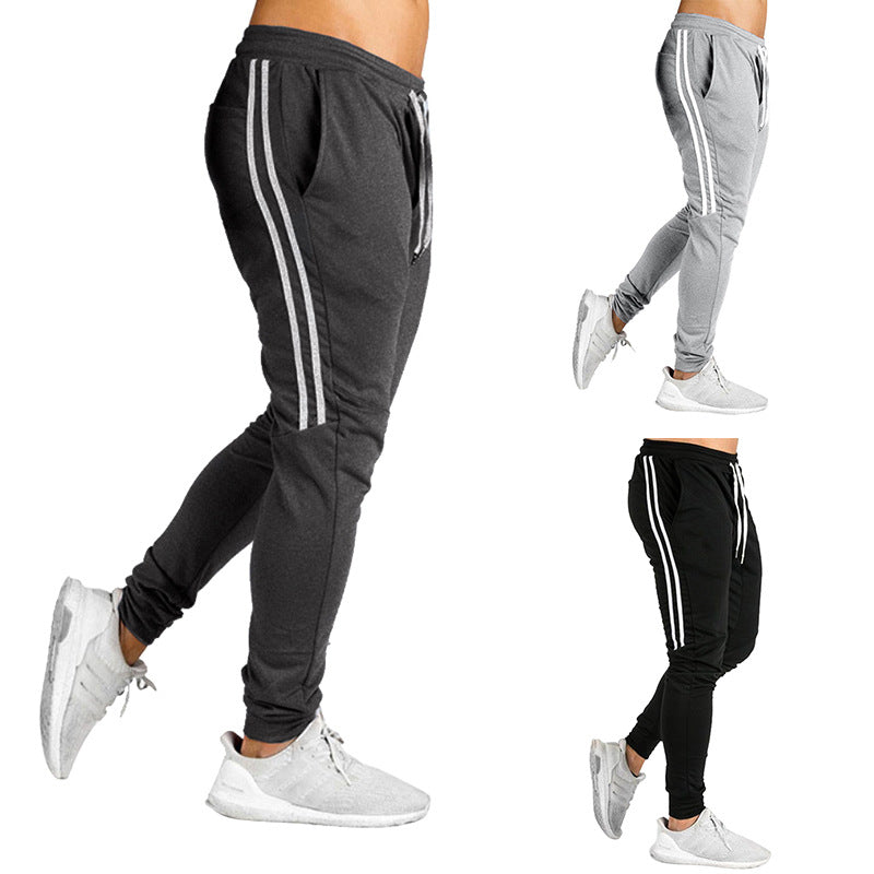 Herren Sportliche Joggingbyxor med andningsbar struktur och sidostråkar Mirla-Eva Jonsson