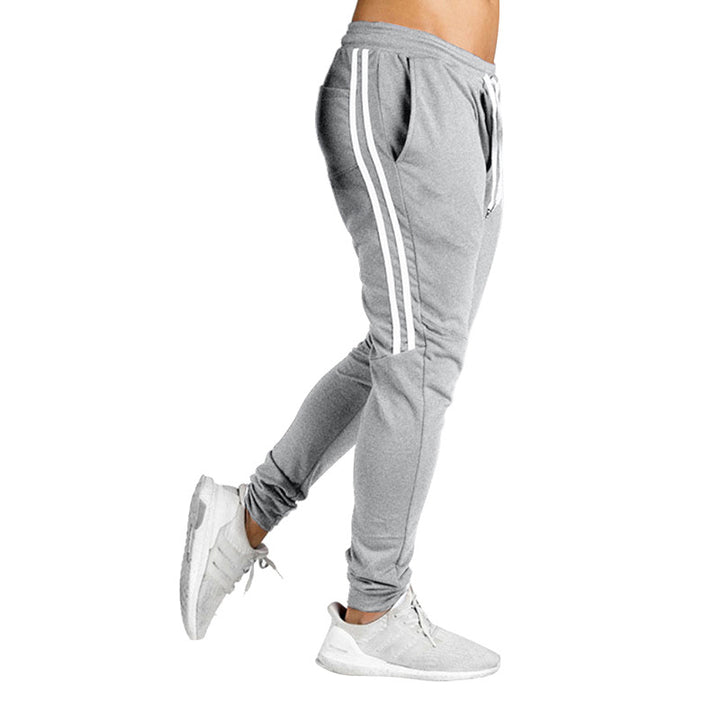 Herren Sportliche Joggingbyxor med andningsbar struktur och sidostråkar Mirla-Eva Jonsson