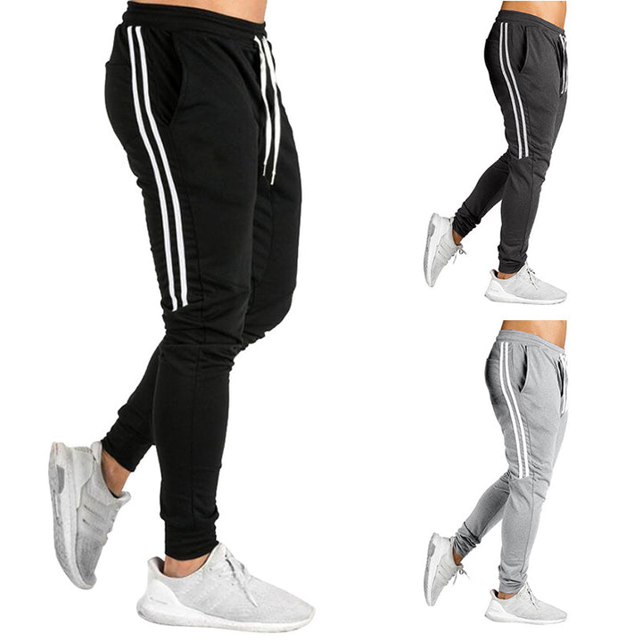Herren Sportliche Joggingbyxor med andningsbar struktur och sidostråkar Mirla-Eva Jonsson