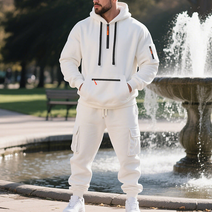 Herren Sportliches Hoodie-Set med praktiska fickor och modern design Eva Jonsson-Eva Jonsson