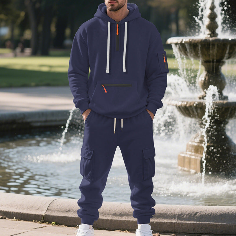 Herren Sportliches Hoodie-Set med praktiska fickor och modern design Eva Jonsson-Eva Jonsson