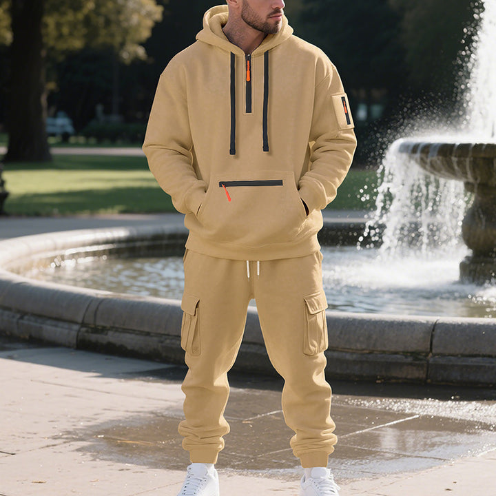 Herren Sportliches Hoodie-Set med praktiska fickor och modern design Eva Jonsson-Eva Jonsson