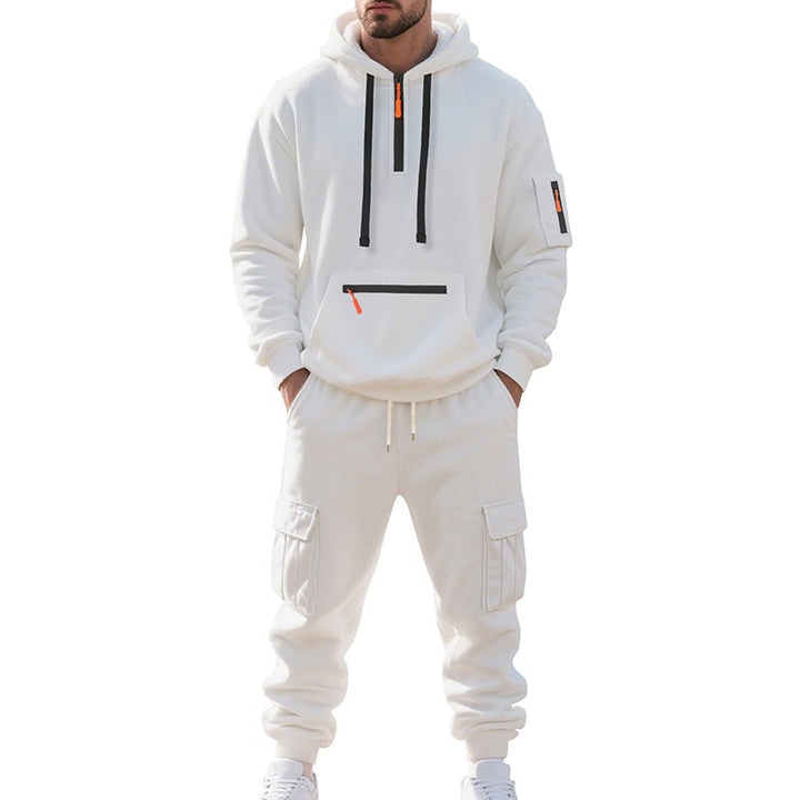 Herren Sportliches Hoodie-Set med praktiska fickor och modern design Eva Jonsson-Eva Jonsson