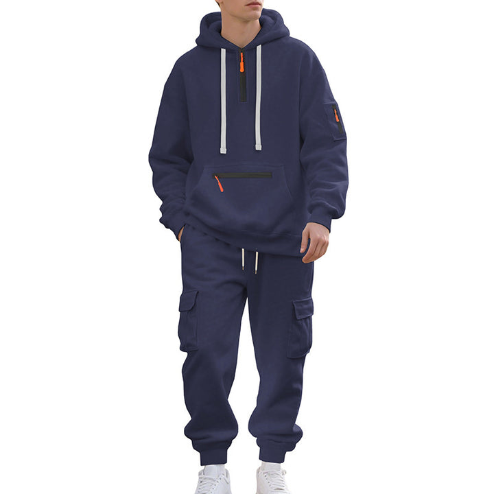 Herren Sportliches Hoodie-Set med praktiska fickor och modern design Eva Jonsson-Eva Jonsson