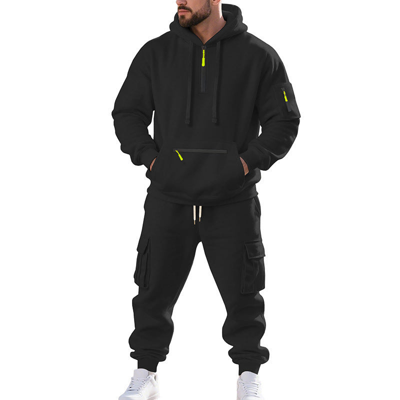 Herren Sportliches Hoodie-Set med praktiska fickor och modern design Eva Jonsson-Eva Jonsson