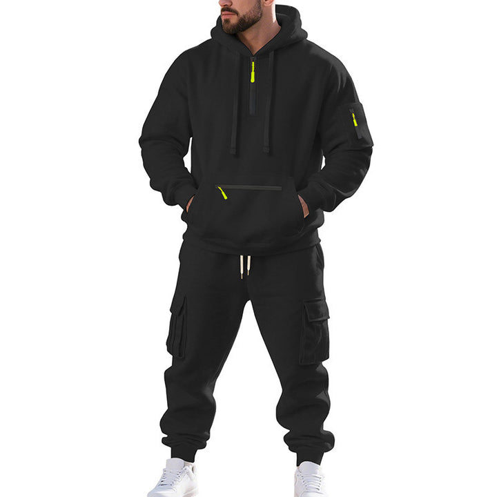 Herren Sportliches Hoodie-Set med praktiska fickor och modern design Eva Jonsson-Eva Jonsson