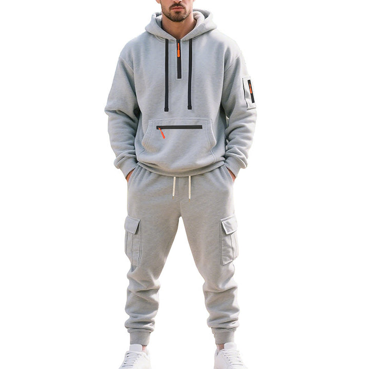 Herren Sportliches Hoodie-Set med praktiska fickor och modern design Eva Jonsson-Eva Jonsson