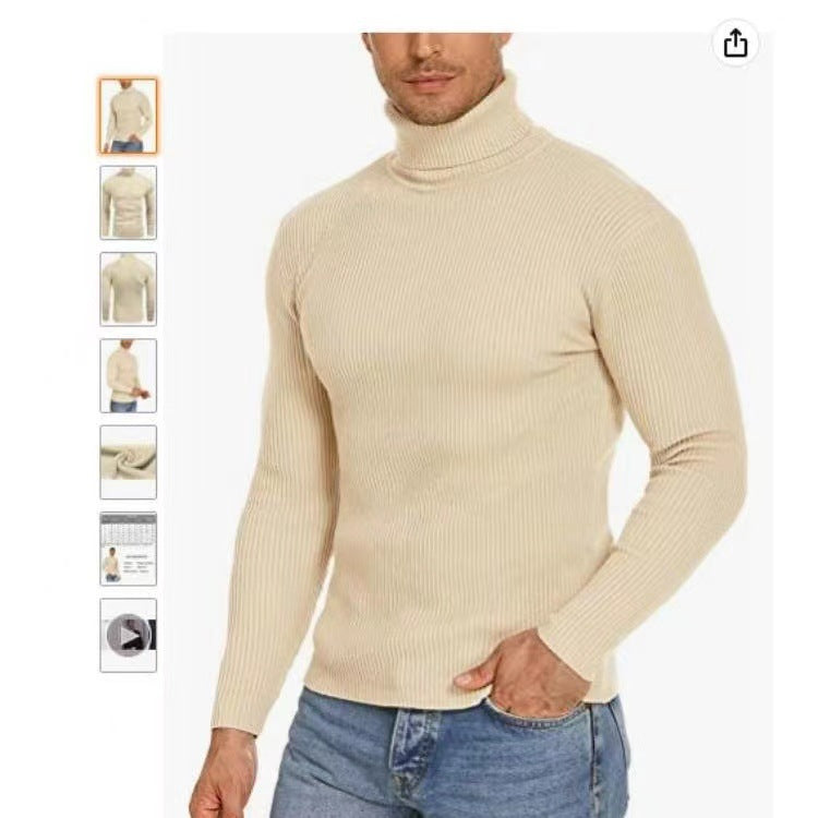 Herren Ståndkrage Tröja i ribbat Stickat Eva Jonsson-Eva Jonsson