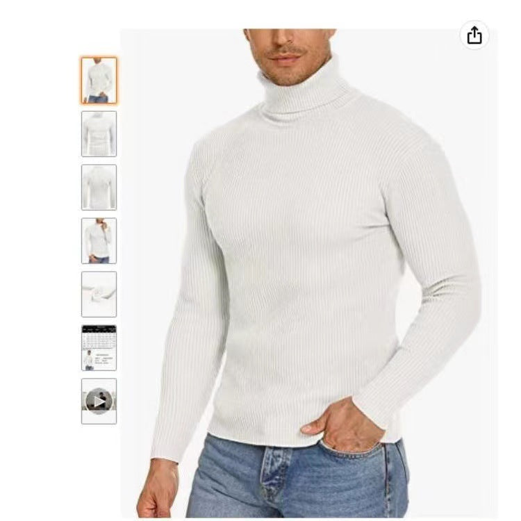 Herren Ståndkrage Tröja i ribbat Stickat Mirla-Eva Jonsson