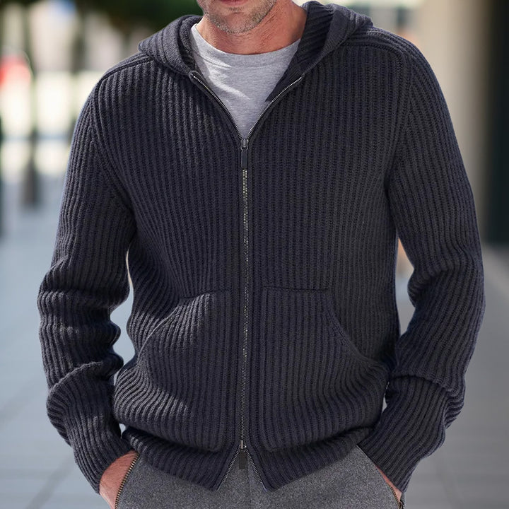 Herren Strickjacke mit Kapuze Mirla-Eva Jonsson