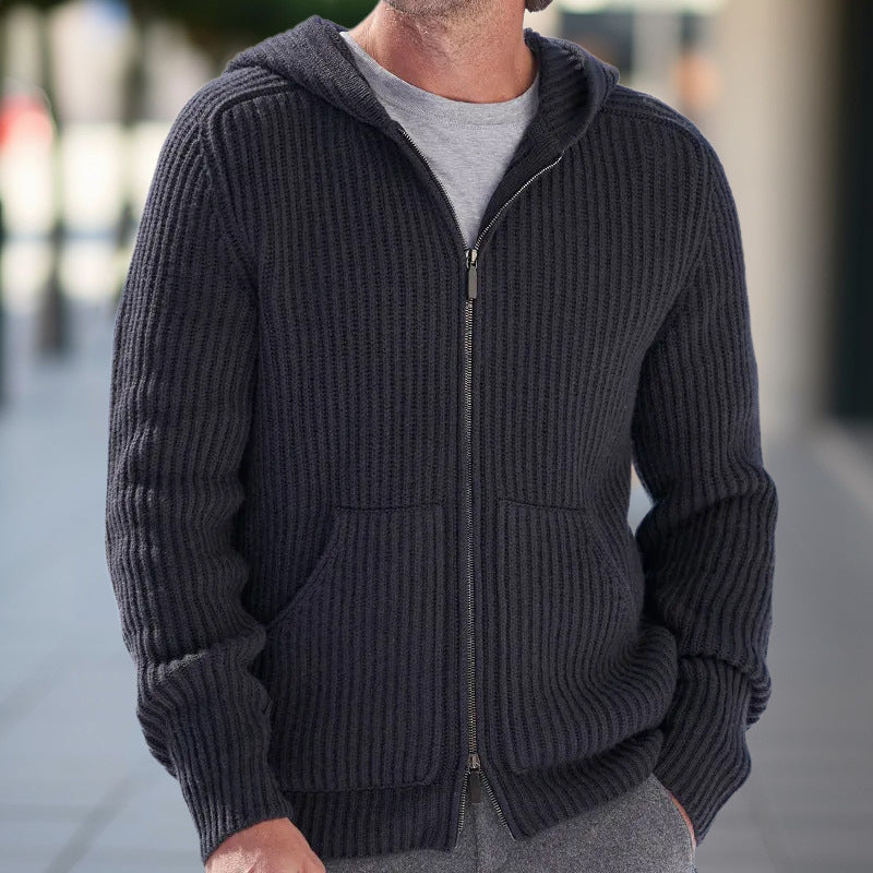 Herren Strickjacke mit Kapuze Mirla-Eva Jonsson