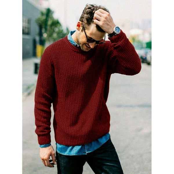 Herren Strickpullover mit Rundhalsausschnitt Mirla-Eva Jonsson