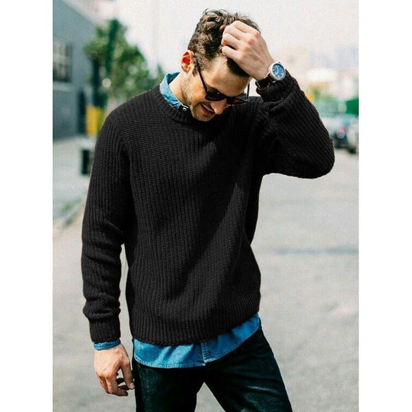 Herren Strickpullover mit Rundhalsausschnitt Mirla-Eva Jonsson