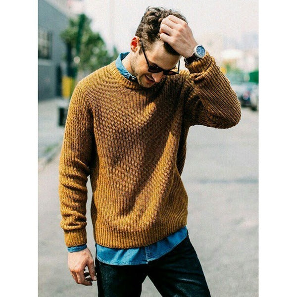 Herren Strickpullover mit Rundhalsausschnitt Mirla-Eva Jonsson