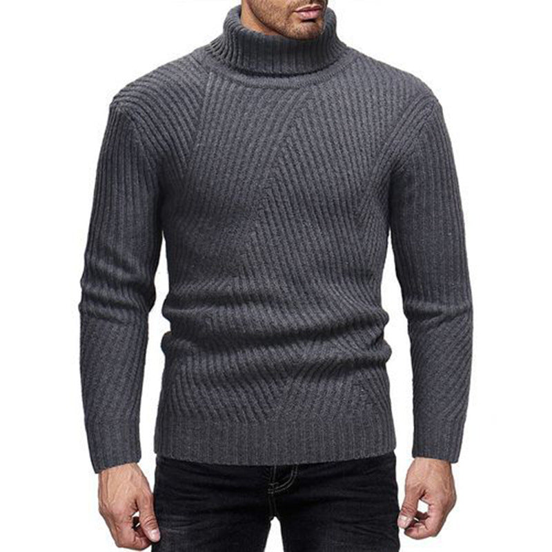 Herren Strickpullover mit modernem Rollkragen und strukturierter Optik Mirla-Eva Jonsson