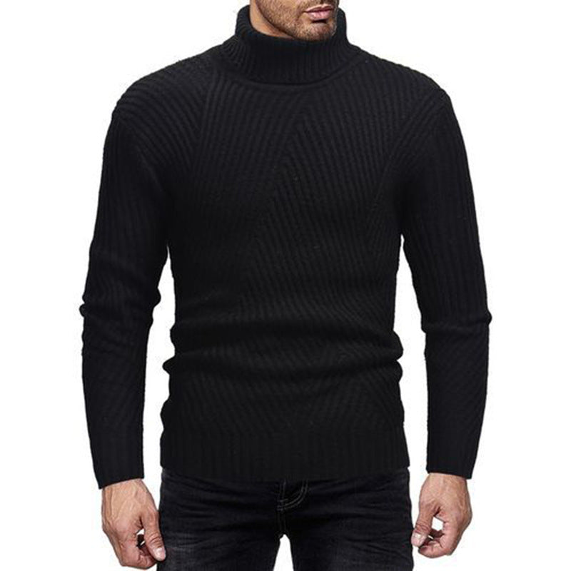 Herren Strickpullover mit modernem Rollkragen und strukturierter Optik Mirla-Eva Jonsson