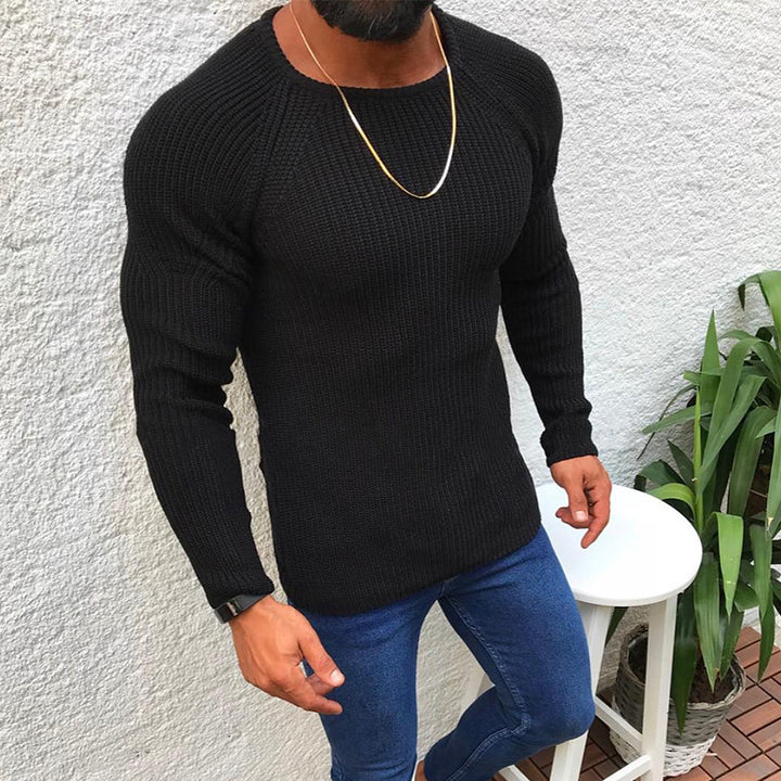 Herren Strickpullover mit strukturiertem Wabenmuster und engem Schnitt Mirla-Eva Jonsson