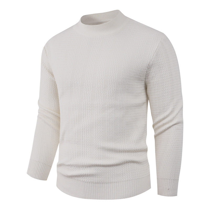 Herren Strukturpullover mit hög krage och modernt design Mirla-Eva Jonsson