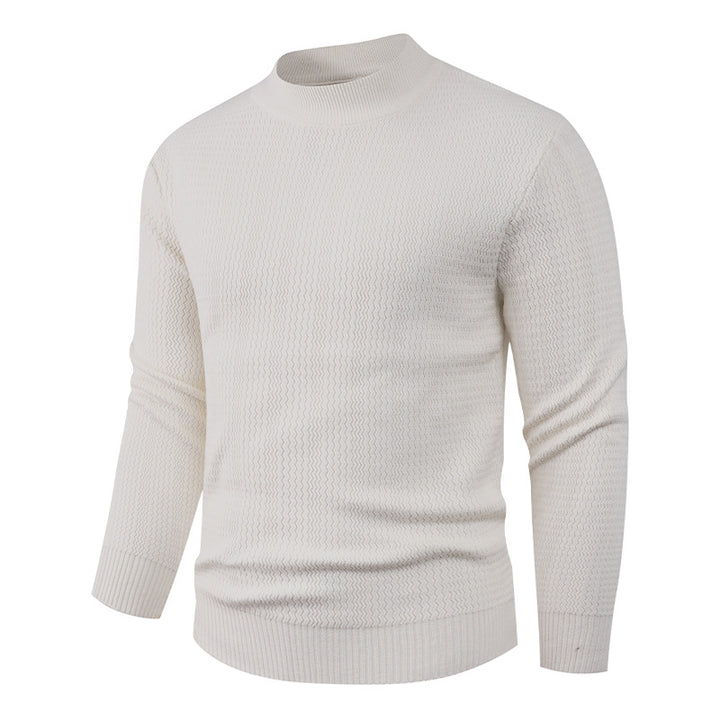 Herren Strukturpullover mit hög krage och modernt design Mirla-Eva Jonsson
