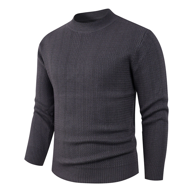 Herren Strukturpullover mit hög krage och modernt design Mirla-Eva Jonsson