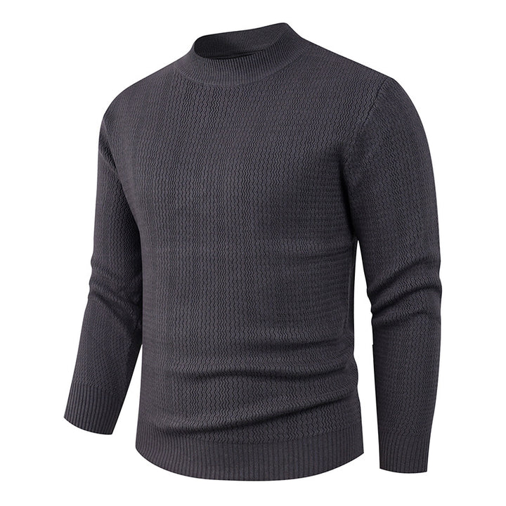 Herren Strukturpullover mit hög krage och modernt design Mirla-Eva Jonsson