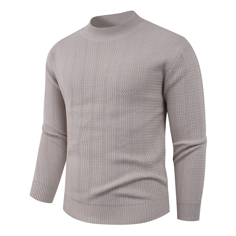 Herren Strukturpullover mit hög krage och modernt design Mirla-Eva Jonsson