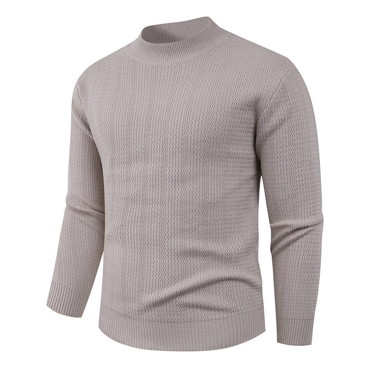 Herren Strukturpullover mit hög krage och modernt design Mirla-Eva Jonsson