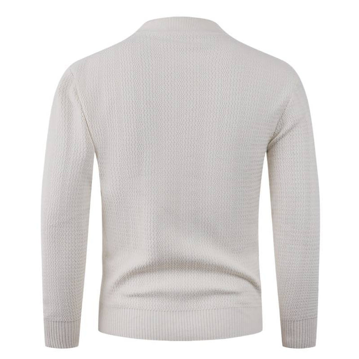 Herren Strukturpullover mit hög krage och modernt design Mirla-Eva Jonsson