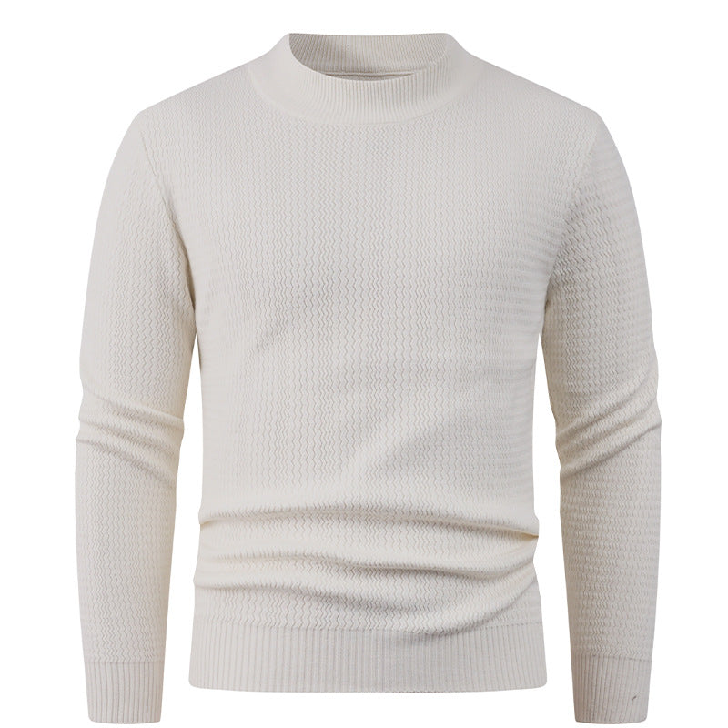Herren Strukturpullover mit hög krage och modernt design Mirla-Eva Jonsson