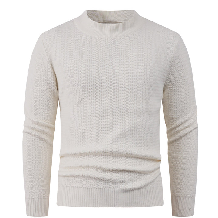 Herren Strukturpullover mit hög krage och modernt design Mirla-Eva Jonsson