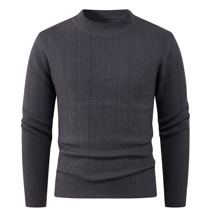 Herren Strukturpullover mit hög krage och modernt design Mirla-Eva Jonsson