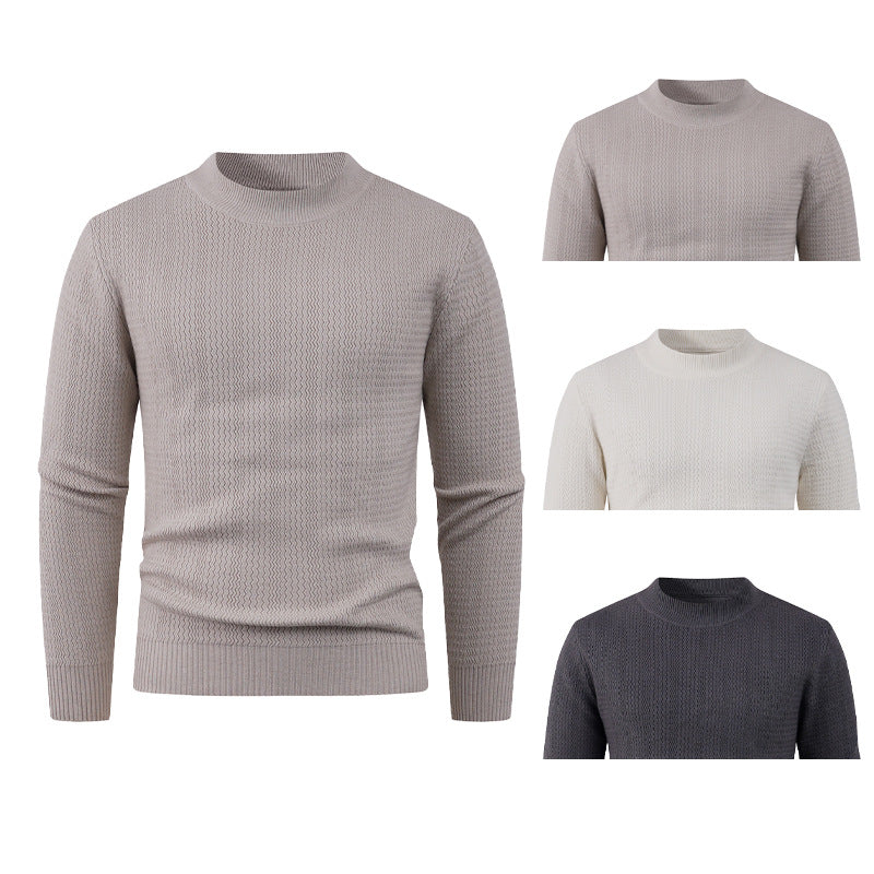 Herren Strukturpullover mit hög krage och modernt design Mirla-Eva Jonsson