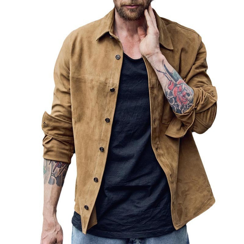 Herren Suede-läderjacka i modern stil Eva Jonsson-Eva Jonsson