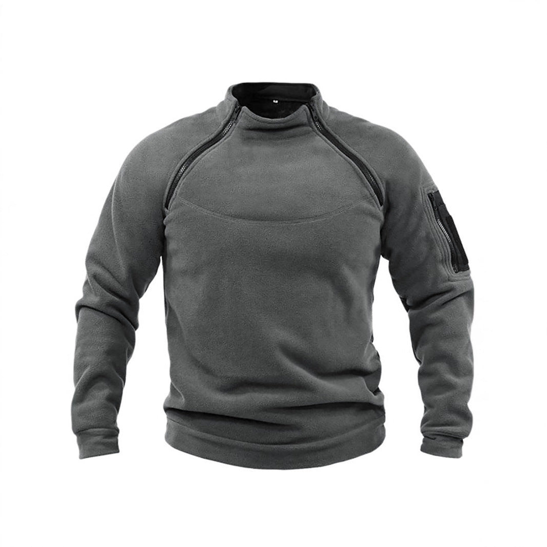 Herren Thermo-Fleecepullover med hög krage och praktiska fickor Mirla-Eva Jonsson